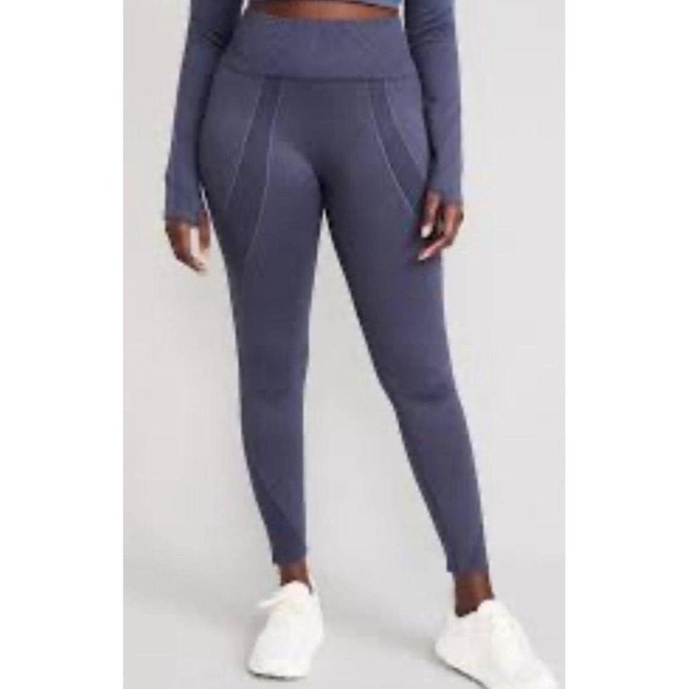 NWT Old Navy High Rise Ribbed Seamless Yoga Full Length Workout Leggings